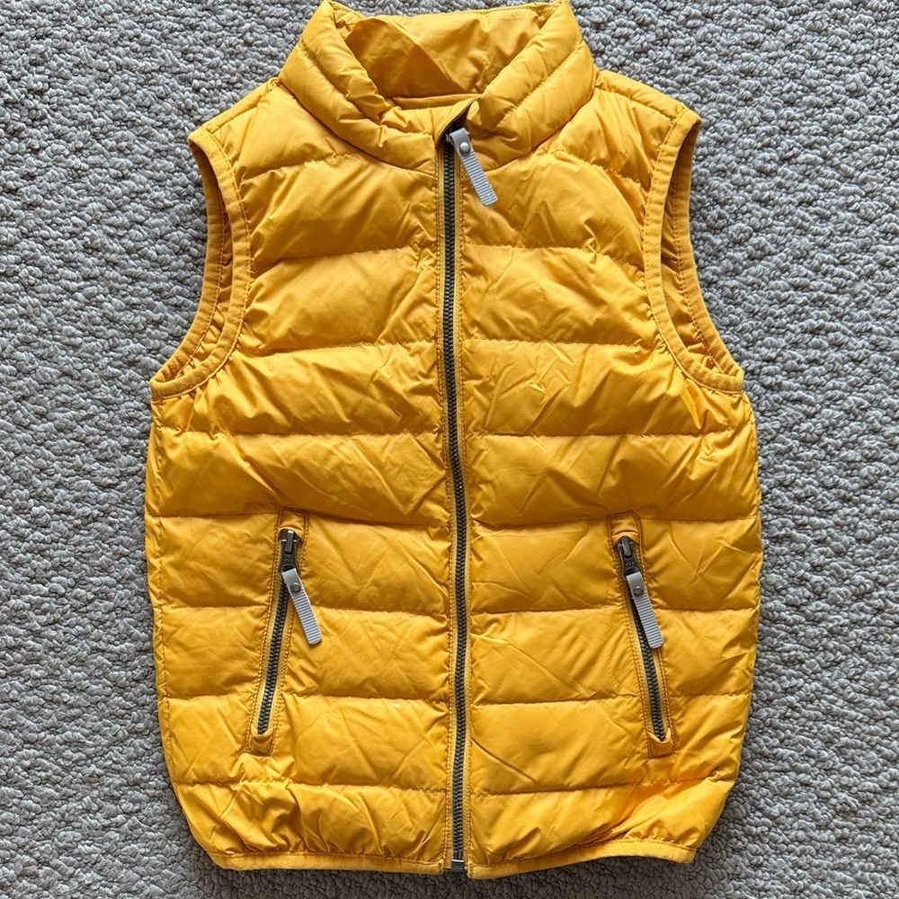 Hanna Andersson Bright Yellow Quilted Puffer Vest